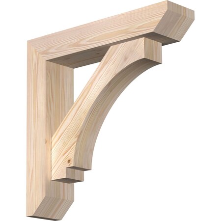 Ekena Millwork Imperial Slat Smooth Bracket w/ Offset Brace, Douglas Fir, 5 1/2"W x 24"D x 24"H BKT0604X24X24IMP06SDF